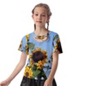 Sunflower Flower Yellow Kids  Front Cut Tee View2