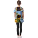 Sunflower Flower Yellow Fold Over Open Sleeve Top View2