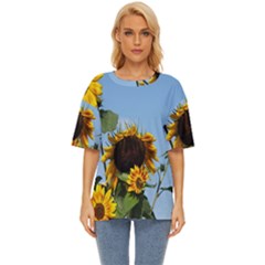 Sunflower Flower Yellow Oversized Basic Tee