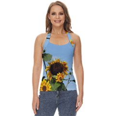 Sunflower Flower Yellow Basic Halter Top by artworkshop