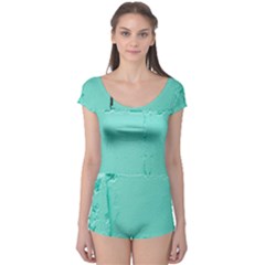 Teal Brick Texture Boyleg Leotard  by artworkshop