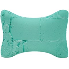 Teal Brick Texture Seat Head Rest Cushion