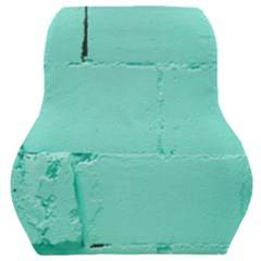 Teal Brick Texture Car Seat Back Cushion  by artworkshop