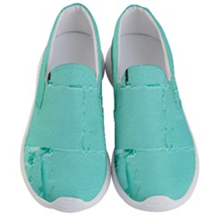 Teal Brick Texture Men s Lightweight Slip Ons by artworkshop