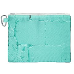 Teal Brick Texture Canvas Cosmetic Bag (xxl) by artworkshop