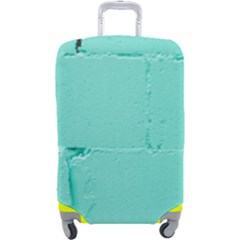 Teal Brick Texture Luggage Cover (large) by artworkshop