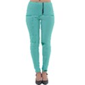 Teal Brick Texture Lightweight Velour Leggings View1