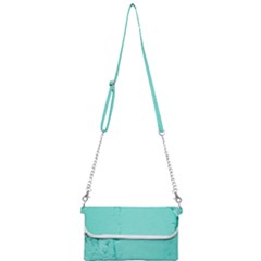 Teal Brick Texture Mini Crossbody Handbag by artworkshop