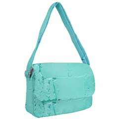 Teal Brick Texture Courier Bag by artworkshop