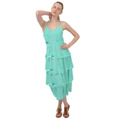 Teal Brick Texture Layered Bottom Dress by artworkshop