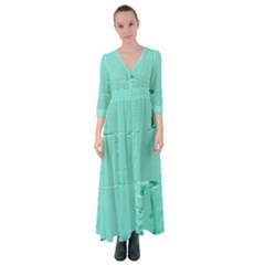 Teal Brick Texture Button Up Maxi Dress by artworkshop