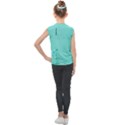 Teal Brick Texture Kids  Mesh Tank Top View2