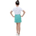 Teal Brick Texture Kids  Tennis Skirt View2