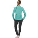 Teal Brick Texture Women s Pique Long Sleeve Tee View2