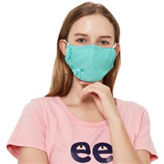 Teal Brick Texture Fitted Cloth Face Mask (adult) by artworkshop