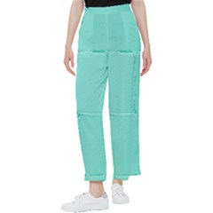 Teal Brick Texture Women s Pants  by artworkshop