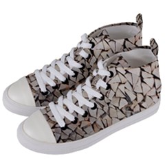 Texture Pattern Design Women s Mid-top Canvas Sneakers by artworkshop