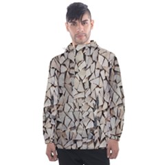 Texture Pattern Design Men s Front Pocket Pullover Windbreaker by artworkshop