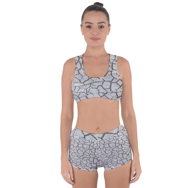 Texture Pattern Tile Racerback Boyleg Bikini Set