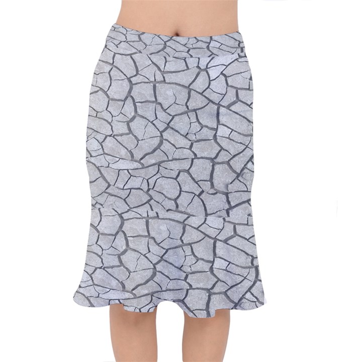 Texture Pattern Tile Short Mermaid Skirt