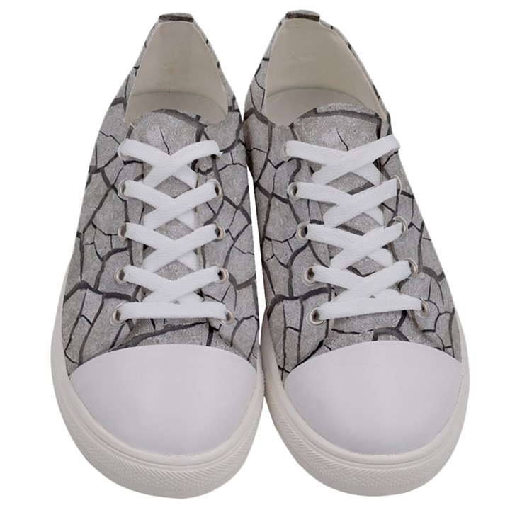 Texture Pattern Tile Women s Low Top Canvas Sneakers