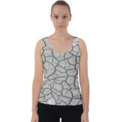 Texture Pattern Tile Velvet Tank Top