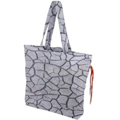 Texture Pattern Tile Drawstring Tote Bag by artworkshop