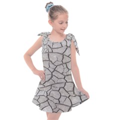 Texture Pattern Tile Kids  Tie Up Tunic Dress by artworkshop