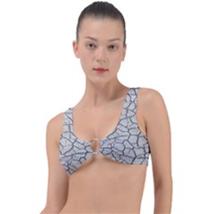 Texture Pattern Tile Ring Detail Bikini Top