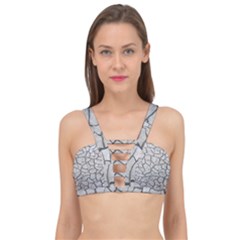 Texture Pattern Tile Cage Up Bikini Top by artworkshop