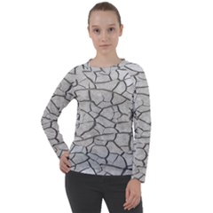 Texture Pattern Tile Women s Long Sleeve Raglan Tee