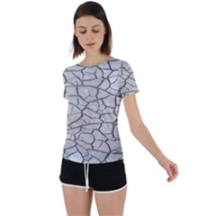 Texture Pattern Tile Back Circle Cutout Sports Tee by artworkshop