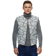 Texture Pattern Tile Men s Short Button Up Puffer Vest	