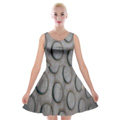 Texture Pattern Wallpaper Velvet Skater Dress by artworkshop