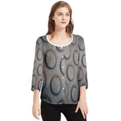 Texture Pattern Wallpaper Chiffon Quarter Sleeve Blouse by artworkshop