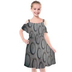 Texture Pattern Wallpaper Kids  Cut Out Shoulders Chiffon Dress