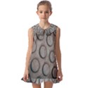 Texture Pattern Wallpaper Kids  Pilgrim Collar Ruffle Hem Dress View1