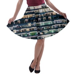 Texture Pattern A-line Skater Skirt by artworkshop