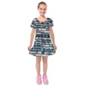 Texture Pattern Kids  Short Sleeve Velvet Dress View1