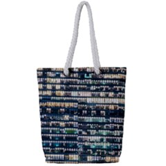 Texture Pattern Full Print Rope Handle Tote (small) by artworkshop