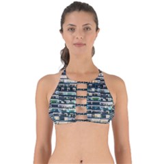 Texture Pattern Perfectly Cut Out Bikini Top by artworkshop