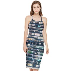 Texture Pattern Bodycon Cross Back Summer Dress by artworkshop