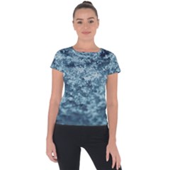 Texture Reef Pattern Short Sleeve Sports Top  by artworkshop