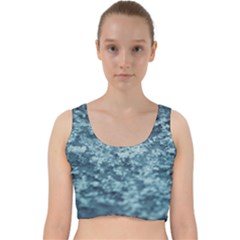 Texture Reef Pattern Velvet Racer Back Crop Top by artworkshop