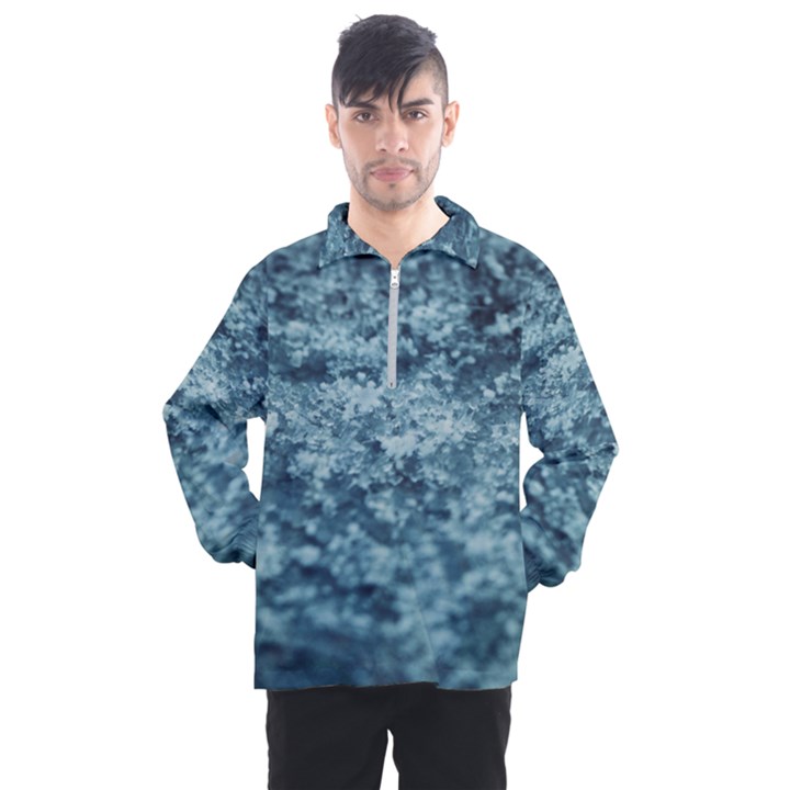 Texture Reef Pattern Men s Half Zip Pullover