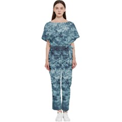 Texture Reef Pattern Batwing Lightweight Chiffon Jumpsuit by artworkshop