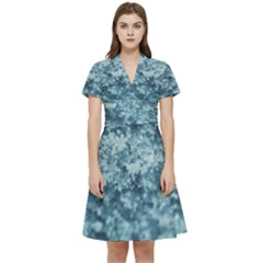 Texture Reef Pattern Short Sleeve Waist Detail Dress by artworkshop