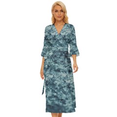 Texture Reef Pattern Midsummer Wrap Dress