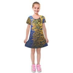 Texture Wallpaper Kids  Short Sleeve Velvet Dress by artworkshop