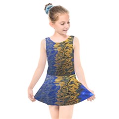 Texture Wallpaper Kids  Skater Dress Swimsuit by artworkshop